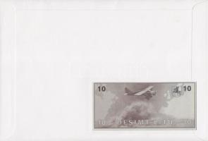 Litvánia 1991. 10L dekoratív, nagyalakú bankjegyes, bélyeges borítékon T:I