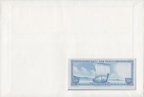 Man-sziget 1979. 50p dekoratív, nagyalakú bankjegyes, bélyeges borítékon első napi bélyegzővel T:I