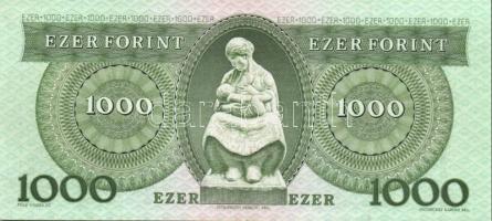 1983. 1000Ft "C" sorozat erősen eltolódott előlapi nyomattal! T:II+(egyszer hajtva)