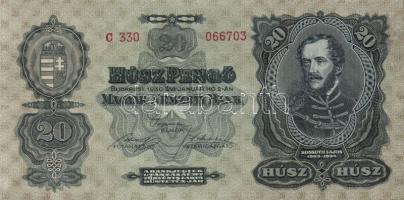 1930. 20P T:II restaurált, javított, egyszer hajtott