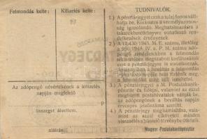 1946. 10.000AP pénztárjegy T:II/III