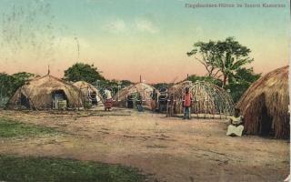 Eingeborenen-Hütten im Innern Kameruns / Native huts in Inner Cameroon