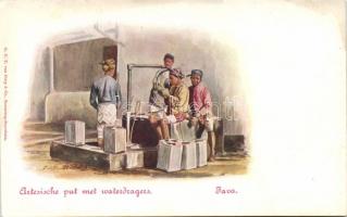 Java, Artesiche put met waterdragers / Java, Artesian well with water carriers, folklore s: Jan van der Heyden