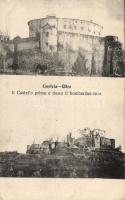 Gorizia castle before and after bombing