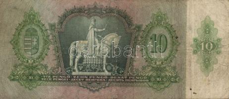 1936. 10P a bankjegyen ábrázolt hölgy "Bőle Mária" saját kezű aláírásával T:III