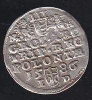 Lengyelország(Civitatis Rigae) 1586. "Stephanus" 1575-1586 3Gr Ag T:2