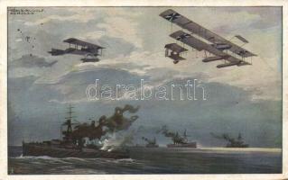 German Aircraft above English warships s: Hans Rudolf Schulze