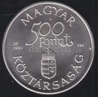 1993. 500Ft Ag "Régi dunai hajók - Árpád" T:BU Tanúsítvánnyal!