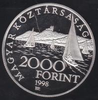 1998. 2000Ft Ag "Régi balatoni hajók II-Phoenix" T:PP tanúsítvánnyal!