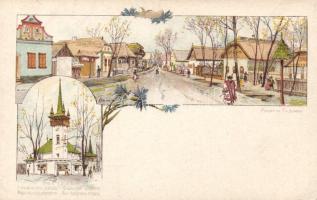 Budapest Ezredéves Országos Kiállítás Ga. litho s: Cserna