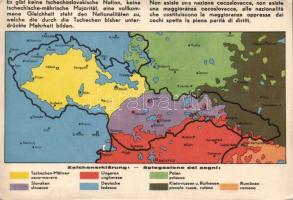 Anti-Czechoslovakian propaganda map (small tear)