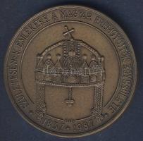 1987. A Magyar Éremgyűjtők Egyesületének bronz emlékérme Erzsébet királynő születésének 150. évfordu...