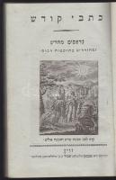 1826 Bécsben nyomtatott zsidó imakönyv szép állapotban  / Jewish praybook printed in Vienna, 1826, Anton Edlen v. Schmidt kk. Landschafts, deutsch und orientalischem Buchdrücker