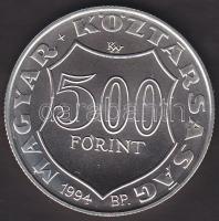 1994. 500Ft Ag "Kossuth" T:BU Csak 10.000db! Tanúsítvánnyal!