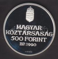 1990. 500Ft Ag "Kölcsey Ferenc" T:PP Csak 5000db!