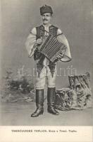 Slovakian accordion player, Trencsénteplic