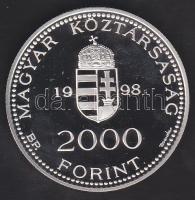 1998. 2000Ft Ag "Integráció az EU-ba - EURO II" T:PP Tanúsítvánnyal!