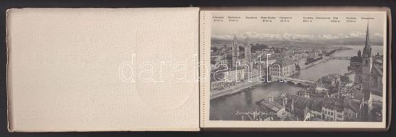Zürich 24 képet tartalmazó képeslapfüzet az 1910-es évekből