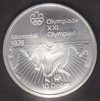 Kanada 1976. 10$ Ag "Olimpia-labdarúgás" T:1