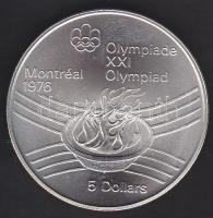 Kanada 1976. 5$ Ag "Montreali olimpia - olimpiai láng" T:1