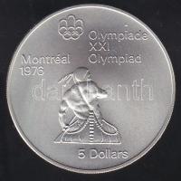 Kanada 1974. 5$ Ag "Montreali olimpia - kenu" T:1
