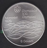 Kanada 1975. 5$ Ag "Montreali olimpia - úszás" T:1
