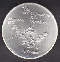 Kanada 1975. 5$ Ag "Montreali olimpia - gerelyhajítás" T:1