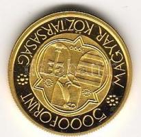 1990 5000Ft "Mátyás király" 6,982gr arany díszdobozban T:PP