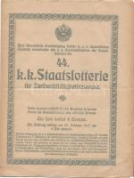 1916 Osztrák-Magyar állami lottójáték 4 oldalas hirdetménye / Announcement of k.u.k. lottery