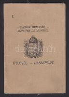 1935 Fényképes útlevél házaspár részére hajós, köztük DDSG bélyegzőkkel / Passport with DDSG stamp