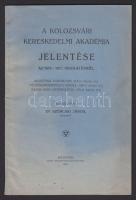 1917 A Kolozsvári Kereskedelmi Akadémia jelentése / Report of the Commercial Academy of Cluj