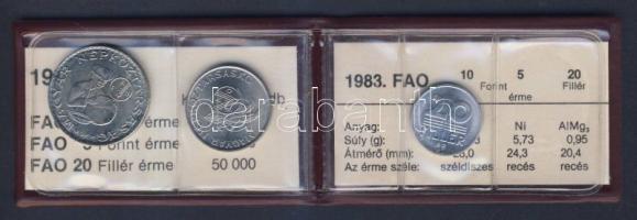 1983. 20f + 5Ft + 10Ft "FAO" T:BU Eredeti tokban, tanúsítvánnyal!