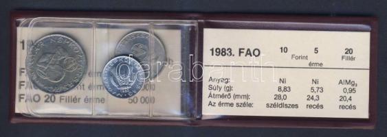 1983. 20f + 5Ft + 10Ft "FAO" T:BU Eredeti tokban, tanúsítvánnyal!