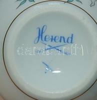 Herendi jelzéssel ellátott, hecsedlivel díszített porcelán váza / Herend chinaware vase 7 cm
