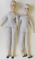 cca 1900  2 db porcelán baba / Two chinaware dolls