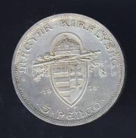 1938. 5P Ag "Szt.István" T:3+ ph.