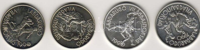 1988 "Labdarúgó VB" sor 4 érték 500Ft 2db + 100Ft 2db ezüst + fém T:BU