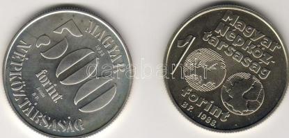 1988 "Labdarúgó EU..." sor 2 érték 500Ft + 100Ft ezüst + fém T:BU