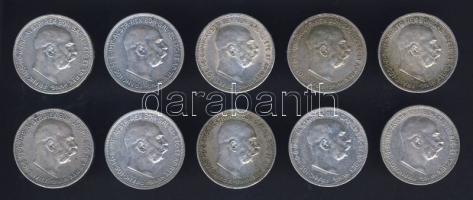 Ausztria 1912-13. 2K Ag (10x) T:2,2/3,3 ph