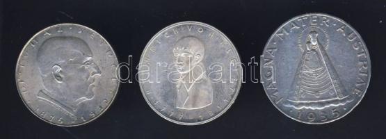 Ausztria 1932. 2Sch Ag "Dr. Ignaz Seipel" + 1935. 5Sch Ag "Madonna" + Németorszá...
