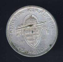 1938 5P "Szent István" Ag T:3+ kis ph.