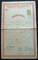 1940 Budapest nőiszabó és fűzőkészítő ipartestület segédlevele
