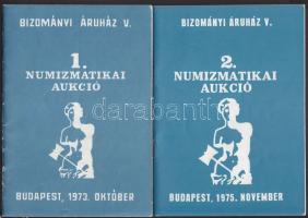 7 db BÁV Numizmatikai Aukció katalógus képekkel az első árveréstől