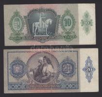 1930-41. 10P ,20P, 50P, 100P (2x) mindegyik hamis nyilaskereszt felülbélyegzéssel T:II,III+