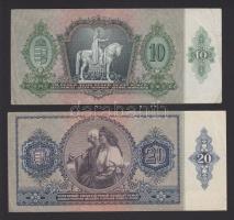 1930-41. 10P ,20P, 50P, 100P mindegyik hamis sarló-kalapács felülnyomással T:II,III+