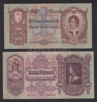 1930-41. 10P ,20P, 50P, 100P mindegyik hamis sarló-kalapács felülnyomással T:II,III+
