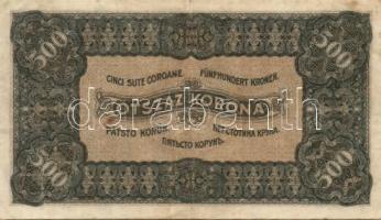 1920. 500K + 1923. 500K + 1923. 1000K piros "8 FILLÉR - NYOLC FILLÉR" felülbélyegzéssel + ...