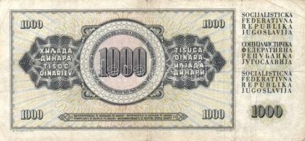 Jugoszlávia + Szerbia/Német megszállás 19 db bankjegy T:vegyes