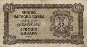 Jugoszlávia + Szerbia/Német megszállás 19 db bankjegy T:vegyes