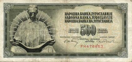 Jugoszlávia + Szerbia/Német megszállás 19 db bankjegy T:vegyes